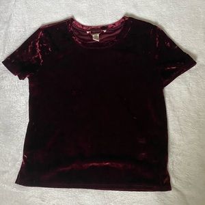 Suede red shirt